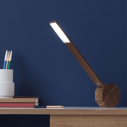 Octagon Desk light, L8.5 x W4 x H38cm, Walnut