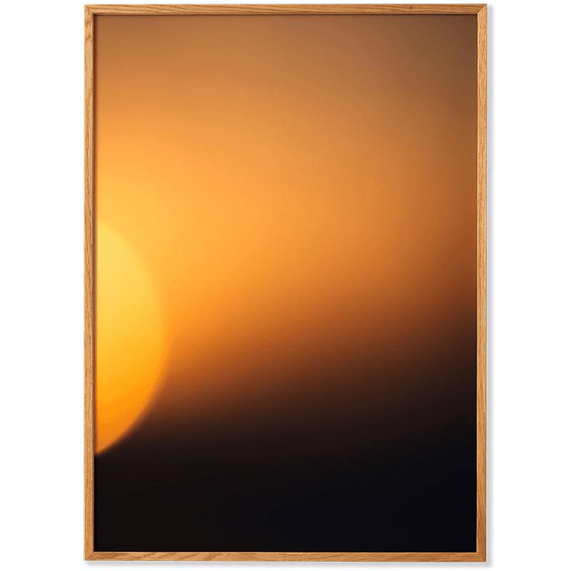 Sunset 01 Framed Print, 50 x 70cm, Orange