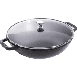 Image showing the Wok with glass lid, 37cm, Black product.