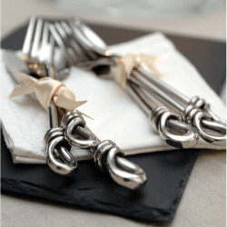 Image showing the Polished Knot Cutlery set 24 piece, Stainless Steel product.