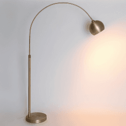 Image showing the Mini Lounge Floor Lamp, H197cm, Brass product.