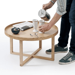 Image showing the Coffee table, H38 x W66 x D66cm, Oak product.