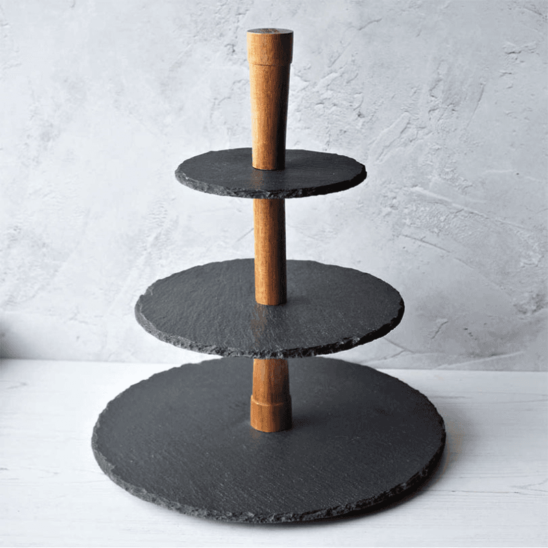 Slate Cheese Serving Tower, 36cm, Slate