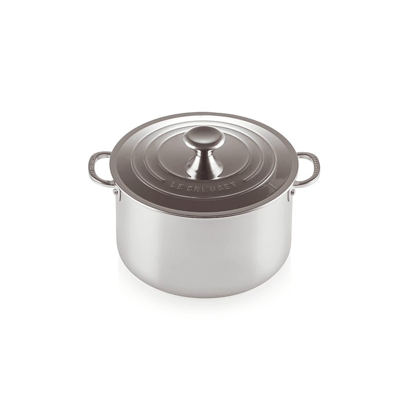 Signature Uncoated Stockpot with lid, 24cm, Stainless Steel