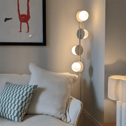 Image showing the Disk Opal Floor Lamp, H167cm, Sand product.