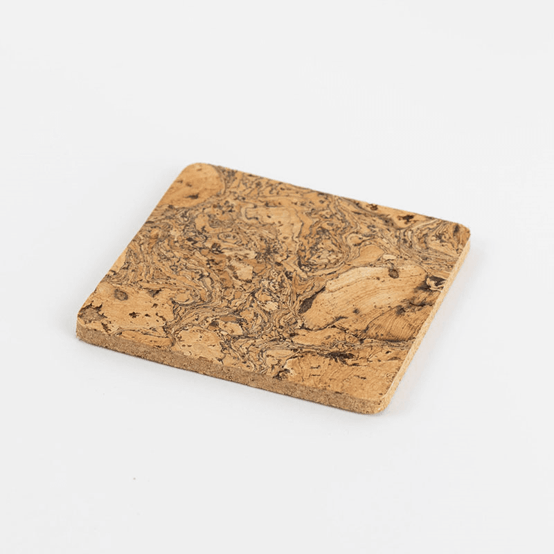Cork Set of 4 Coasters, W9 x L9cm, Natural