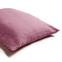 Image showing the Cotton Linen Mix Pillowcases, Standard, Raspberry product.
