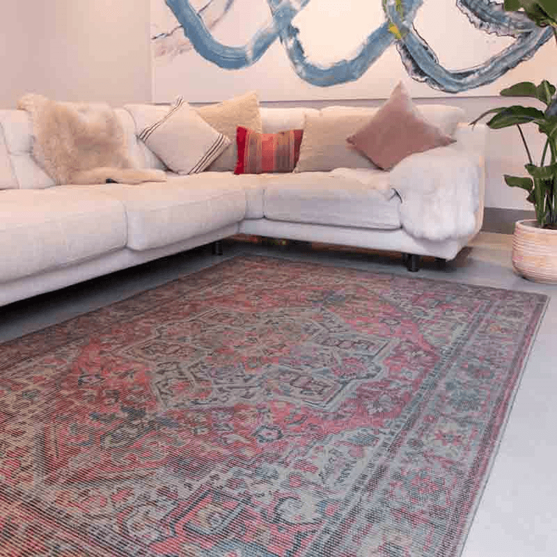 Kaya Traditional Classic Iman Rug, 120 x 170cm, Red, Blue, Multi
