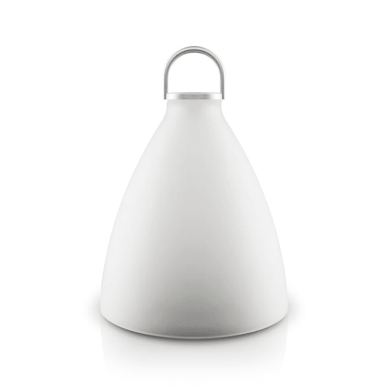 Sunlight Bell Solar Lamp, H21cm, White/Silver