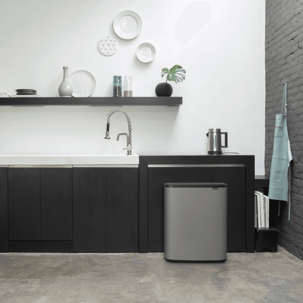 Bo Touch bin, 30 litre, Mineral Concrete Grey