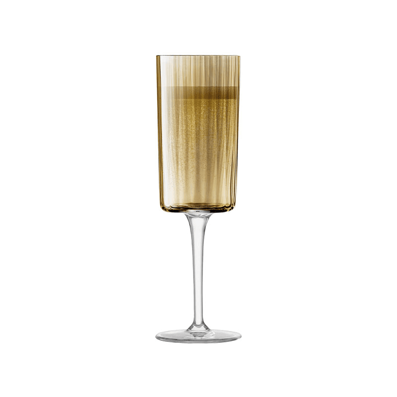 Gems Set of 4 Champagne Flutes, 210ml, Amber