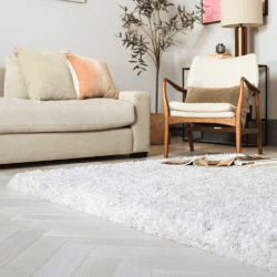 Image showing the Barnaby Plain Shaggy Rug, 120 x 170cm, Off White product.