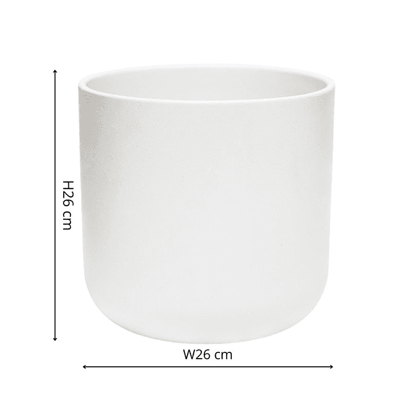 Lisbon Planter, H25.5 x W26 x D26cm, White