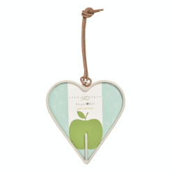 Image showing the Apple Bird Feeder, Heart, White/Blue product.