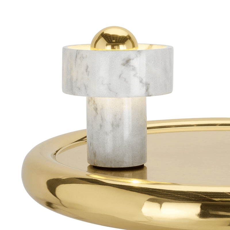 Stone Portable Lamp, H19cm, White