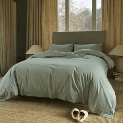 Image showing the The Original 300 Thread Count Sateen Pair of Pillowcases, Standard, Sage Green product.