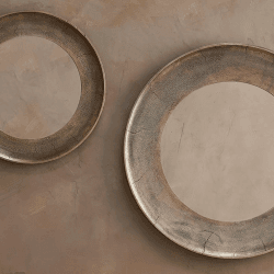 Image showing the Yakira Large Mirror, H88 x W88 x D2cm, Metallic product.