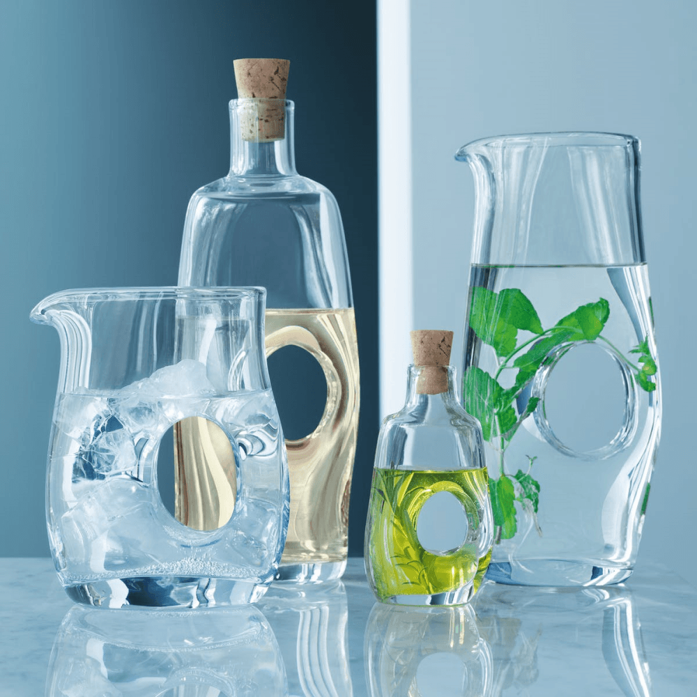 Void Carafe and cork stopper, 1.1 litre, clear