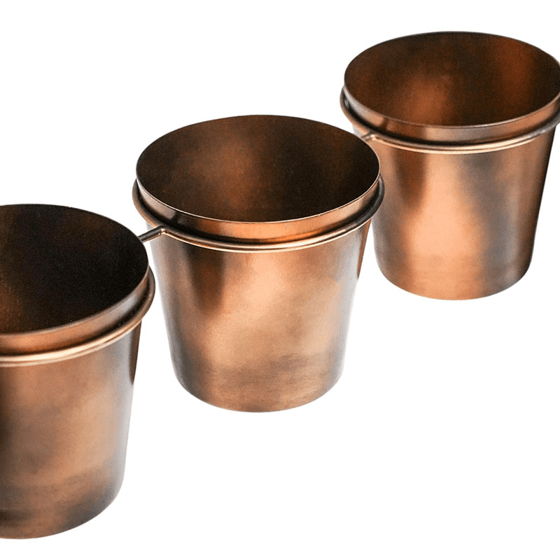 Outdoor Wall Plant Stand with Planters, H128 x W51cm, Gold