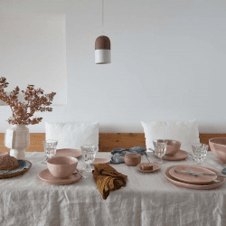 Image showing the Livia Set of 6 Oval Plates, D16cm, Mauve Rose product.