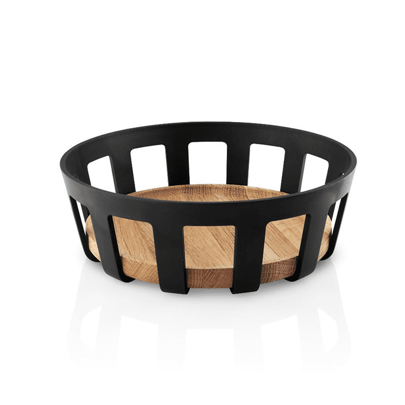 Nordic Kitchen Bread Basket, H7 x D21.5cm, Black