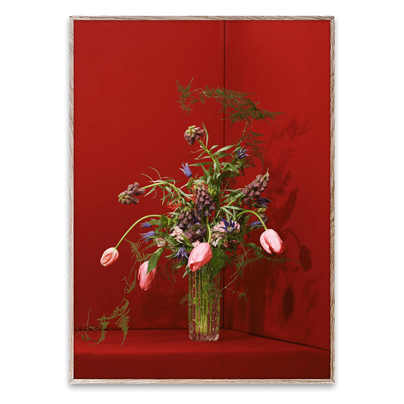Blomst 03 FSC Print, 50 x 70cm, Red