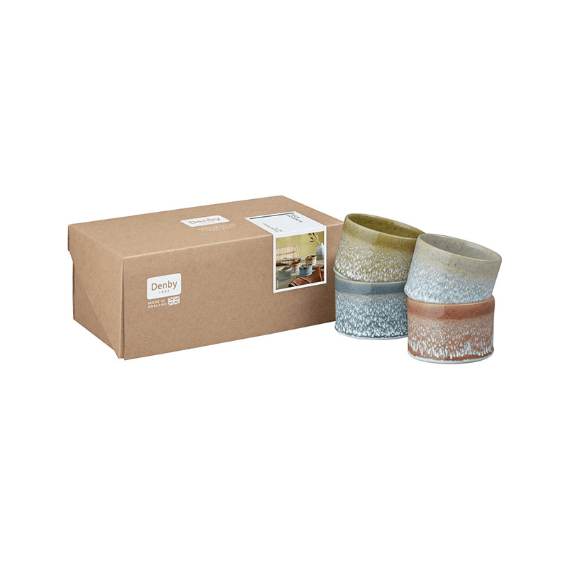 Kiln Accents Set of 4 Small Pots, D8.5cm, Multi