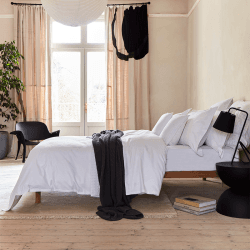 Image showing the Riley Duvet Set, King, White product.