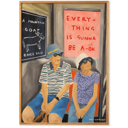 Image showing the Everything Is Gunna Be OK Framed Print, 50 x 70cm, Multi product.