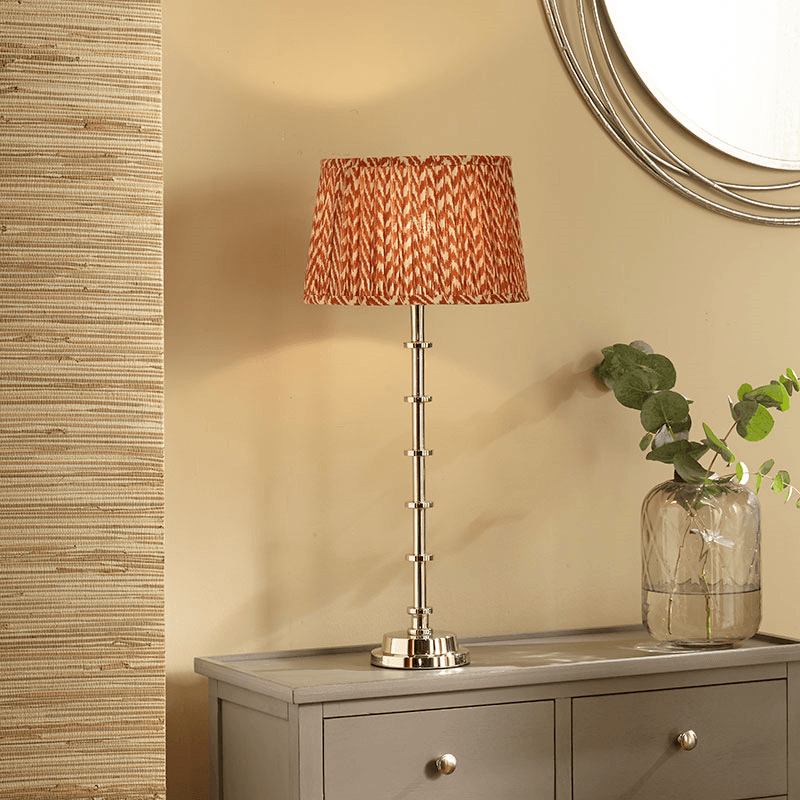 Vienna Chevron Pleated Lampshade, 30cm, Red
