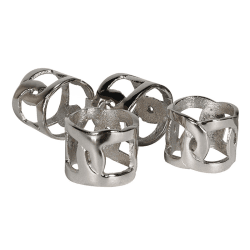 Image showing the Link Set of 4 Napkin Rings, D4cm, Silver product.