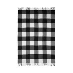 Image showing the Whisper Plaid Throw, H200cm x W130cm, Black/Cream product.