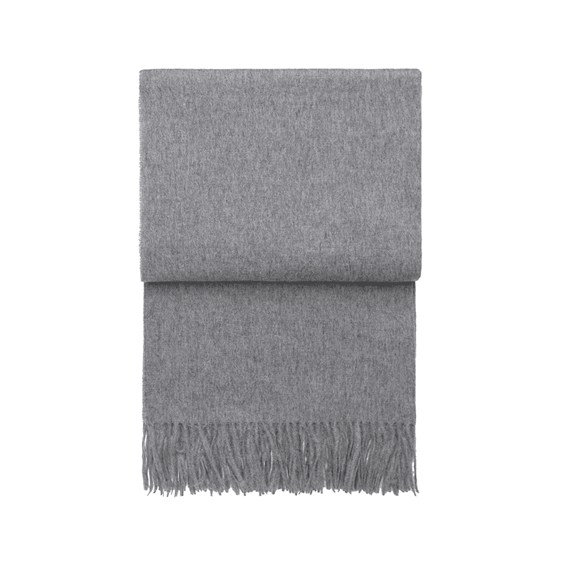 Classic Plaid Throw, H200cm x W130cm, Light Grey