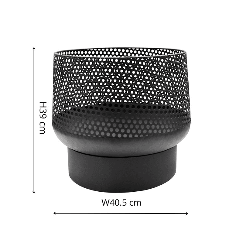 Outdoor Buttermere Basket Fire Pit, W40cm, Black