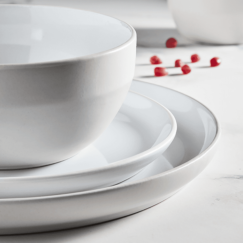 Oslo 16 Piece Dinnerware Set, Grey