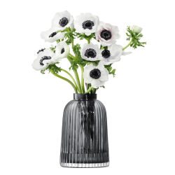 Image showing the Pleat Vase, H20cm, Grey product.