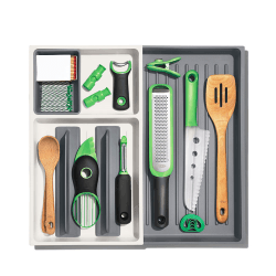 Image showing the Large Expandable Kitchen Tool Drawer Organiser, White product.