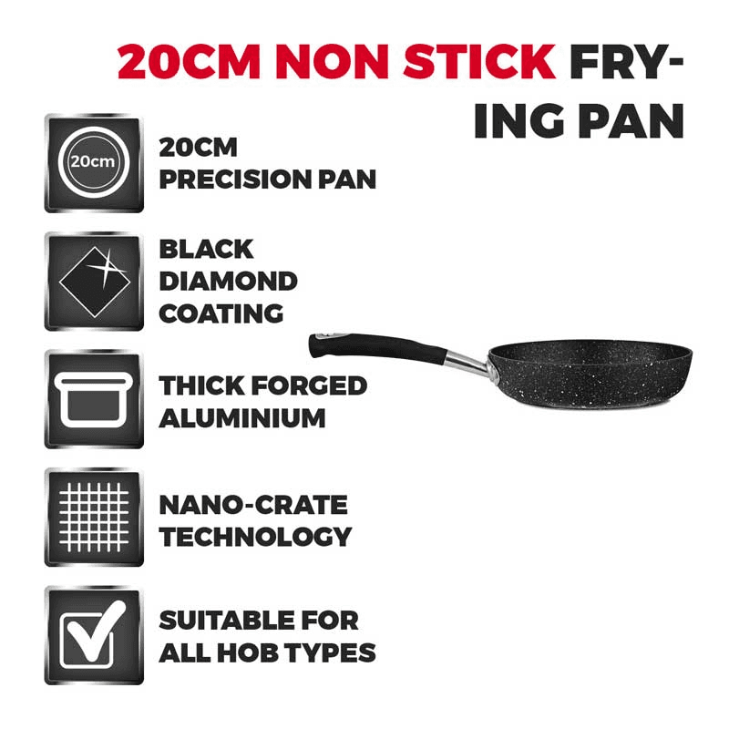 Precision Frying Pan, 20cm, Black