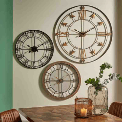 Image showing the Skeleton Clock, D80cm, Black product.