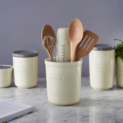 Image showing the Innovative Kitchen Utensil pot, H20 x D16cm, Cream product.