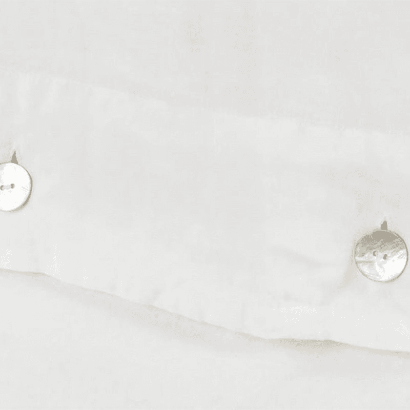 Washed Linen Linen Super King Fitted Sheet, White