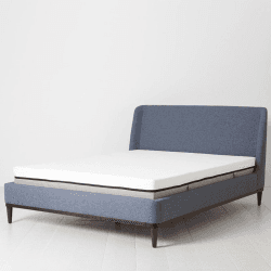 Image showing the Bed 02 Linen King Size Frame, Midnight product.