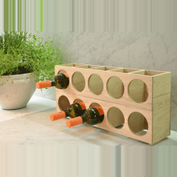Image showing the Wine O 5 Bottle Wine Rack, Oak product.