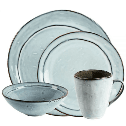 Image showing the Misty 16 Piece Dinner Set, Dusty Blue product.