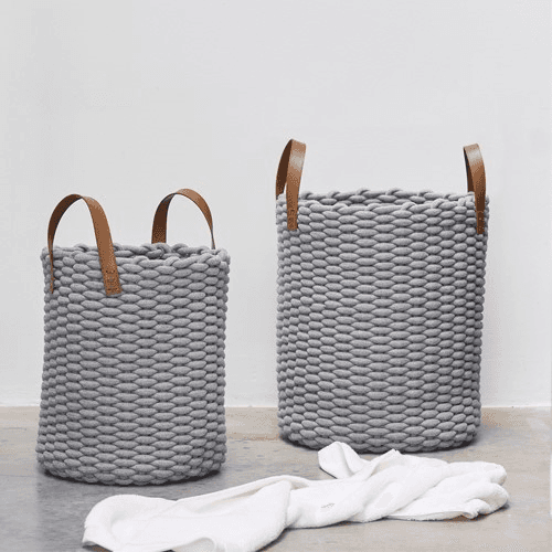 Rudon Laundry basket, D35 x H45cm, Grey