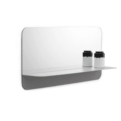 Image showing the Horizon Mirror, H40 x D17cm, Grey product.