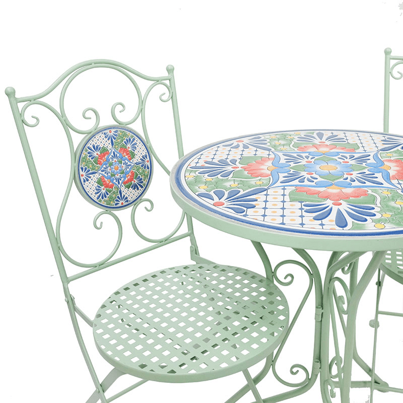 Mosaic 3 Piece Bistro Set, Green