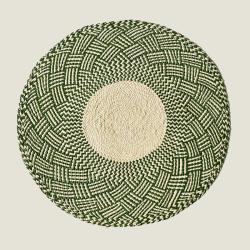 Image showing the Nariño Set of 2 Woven Placemats, D39cm, Olive Green product.