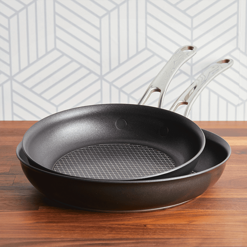 Anolon X Twin Pack Skillet, 21cm & 25cm, Black