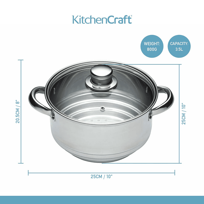 Clearview Universal steamer, stainless steel
